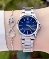 Casio CSISTE63 Kadranı Lacivert Kordonu Gümüş Renk Hediye Paketli Kadın Kol Saati