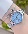 Casio CSISTE65 Kadranı Mavi Kordonu Gümüş Renk Hediye Paketli Kadın Kol Saati