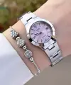 Casio  CSISTE91 Kadranı Pembe Kordonu Gümüş Renk Hediye Paketli Kadın Kol Saati