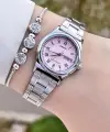 Casio CSISTE112 Kadranı Pembe Kordonu Gümüş Renk Takvimli Hediye Paketli Kadın Kol Saati