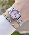 Casio CSISTE112 Kadranı Pembe Kordonu Gümüş Renk Takvimli Hediye Paketli Kadın Kol Saati