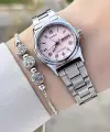 Casio CSISTE112 Kadranı Pembe Kordonu Gümüş Renk Takvimli Hediye Paketli Kadın Kol Saati