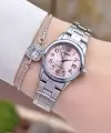 Casio CSISTE194 Kadranı Pembe Kordonu Gümüş Renk Takvimli Hediye Paketli Kadın Kol Saati