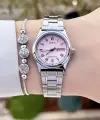 Casio CSISTE112 Kadranı Pembe Kordonu Gümüş Renk Takvimli Hediye Paketli Kadın Kol Saati