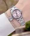 Casio CSISTE194 Kadranı Pembe Kordonu Gümüş Renk Takvimli Hediye Paketli Kadın Kol Saati