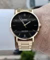 Casio CSISTE220 Casio Kadranı Siyah Kordonu Gold Renk Hediye Paketli Erkek Kol Saati