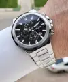 Kadranı Siyah Kordonu Gümüş Renk 41 mm İç Göstergeleri Aktif Erkek Kol Saati