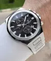 Kadranı Siyah Kordonu Gümüş Renk 41 mm İç Göstergeleri Aktif Erkek Kol Saati