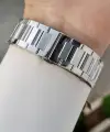 Kadranı Siyah Kordonu Gümüş Renk Hediye Paketli 44 Mm Erkek Kol Saati