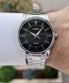 Casio CSISTE100 Kadranı Siyah Kordonu Gümüş Renk Hediye Paketli Erkek Kol Saati