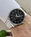 Casio CSISTE100 Kadranı Siyah Kordonu Gümüş Renk Hediye Paketli Erkek Kol Saati