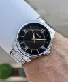 Casio CSISTE103 Kadranı Siyah Kordonu Gümüş Renk Hediye Paketli Erkek Kol Saati