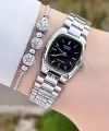 Casio CSISTE158 Kadranı Siyah Kordonu Gümüş Renk Kadın Kol Saati