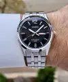 Casio CSISTE195 Kadranı Siyah Kordonu Metalik Renk 2 Yıl Garantili Erkek Kol Saati
