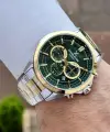 Kadranı Yeşil Kordonu Gold Gümüş Renk 44 Mm İç Göstergeleri Aktif Erkek Kol Saati