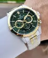 Kadranı Yeşil Kordonu Gold Gümüş Renk 44 Mm İç Göstergeleri Aktif Erkek Kol Saati