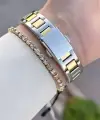 Kadranı Yeşil Kordonu Gold Gümüş Renk Hediye Paketli 32 Mm Kadın Kol Saati