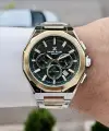 Kadranı Yeşil Kordonu Gold Gümüş Renk Hediye Paketli 44 Mm Erkek Kol Saati