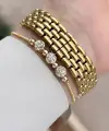 Kadranı Yeşil Kordonu Gold Renk 30 mm Hediye Paketli Kadın Kol Saati