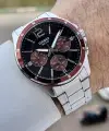 Casio Kahverengi Gümüş Renk Hediye Paketli Erkek Kol Saati