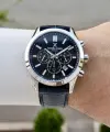 Kasası Gümüş Kordonu Lacivert Renk 43 Mm İç Göstergeleri Aktif Erkek Kol Saati
