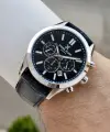 Kasası Gümüş Kordonu Lacivert Renk 43 Mm İç Göstergeleri Aktif Erkek Kol Saati