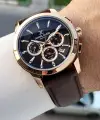 Kasası Rose Kordonu Kahverengi Renk 43 mm İç Göstergeleri Aktif Erkek Kol Saati
