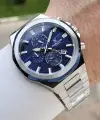 Lacivert Gümüş Renk 41 mm İç Göstergeleri Aktif Erkek Kol Saati