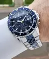 Lacivert Gümüş Renk 45 Mm Hediye Paketli İç Göstergeleri Aktif Erkek Kol Saati