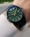 Casio Kadranı Yeşil Kordonu Siyah Renk Erkek Kol Saati