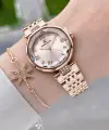 Rose Renk Kesme Camlı 32 Mm Kadın Kol Saati