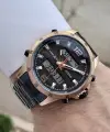Daniel Klein DKISTE410 Kasası Rose Kordonu Siyah Renk Analog ve Dijital Dual Time Erkek Kol Saati