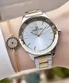 Daniel Klein DKISTE102 Gold Gümüş Renk Kesme Camlı Kadın Kol Saati Ve Bileklik