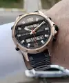 Daniel Klein DKISTE410 Kasası Rose Kordonu Siyah Renk Analog ve Dijital Dual Time Erkek Kol Saati