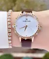 Daniel Klein DK1ISTE759 Kasası Rose Kordonu Kahverengi Renk Deri Kordon Kadın Kol Saati Ve Bileklik