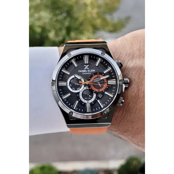 Daniel Klein DKISTE619 Turuncu Renk İç Göstergeleri Aktif Fonksiyonlu Erkek Kol Saati