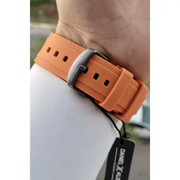 Daniel Klein DKISTE619 Turuncu Renk İç Göstergeleri Aktif Fonksiyonlu Erkek Kol Saati