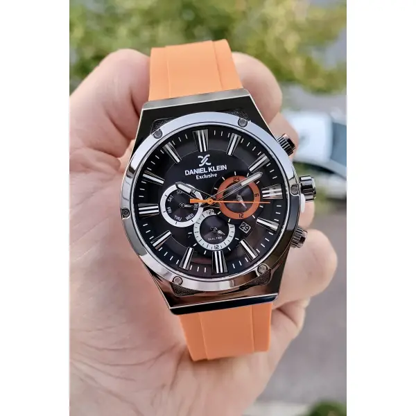 Daniel Klein DKISTE619 Turuncu Renk İç Göstergeleri Aktif Fonksiyonlu Erkek Kol Saati