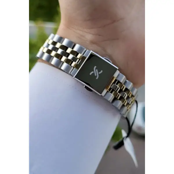 Daniel Klein DKISTE586 Gold Gümüş Renk Takvim ve Gün Fonksiyonlu Erkek Kol Saati