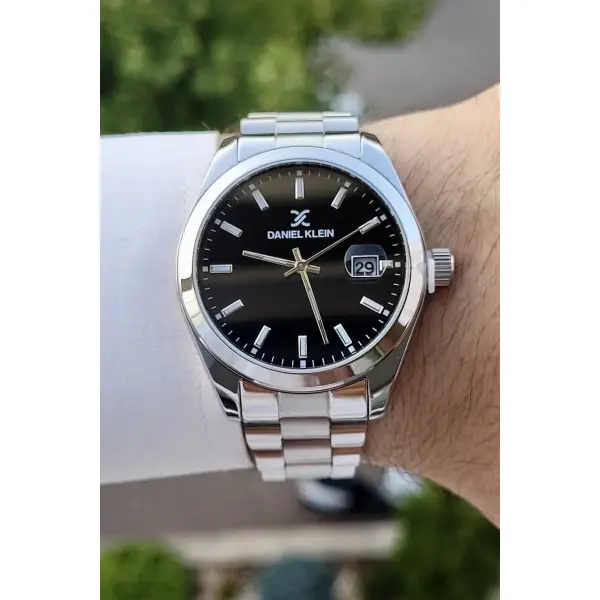 Daniel Klein DKISTE207 Gümüş Siyah Renk Takvimli Erkek Kol Saati