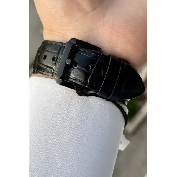 Ferrucci FCISTE138 Siyah Renk Otomatik Deri Kordon Erkek Kol Saati