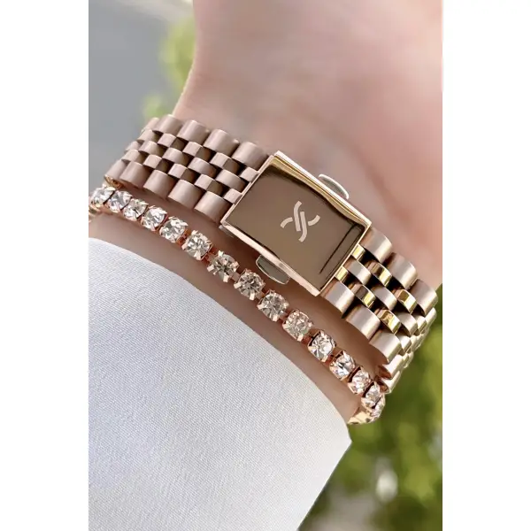 Daniel Klein DKISTE181 Rose Renk  Takvimli Kadın Kol Saati ve Bileklik