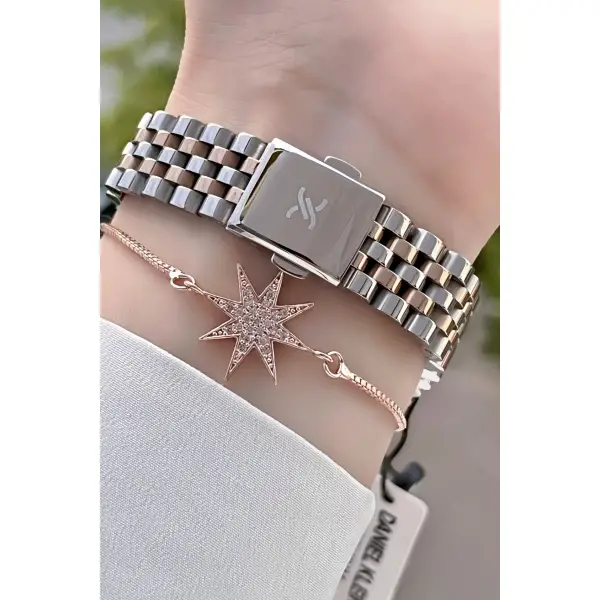 Daniel Klein DKISTE185 Rose Gümüş Renk  Kadın Kol Saati ve Bileklik