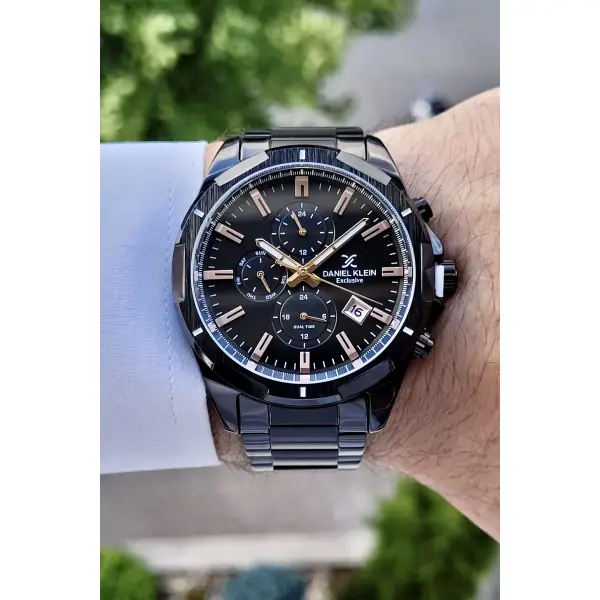 Daniel Klein DKISTE195 Siyah Renk İç Göstergeleri Aktif Fonksiyonlu Erkek Kol Saati