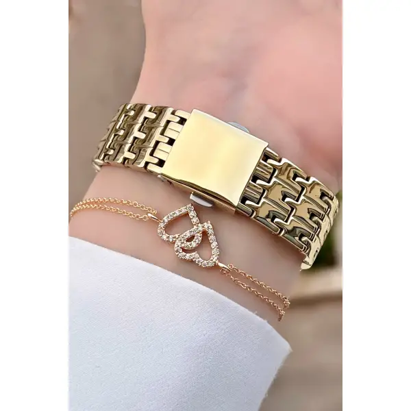 Ferrucci FCISTE57 Sarı Renk Kadın Kol Saati ve Bileklik