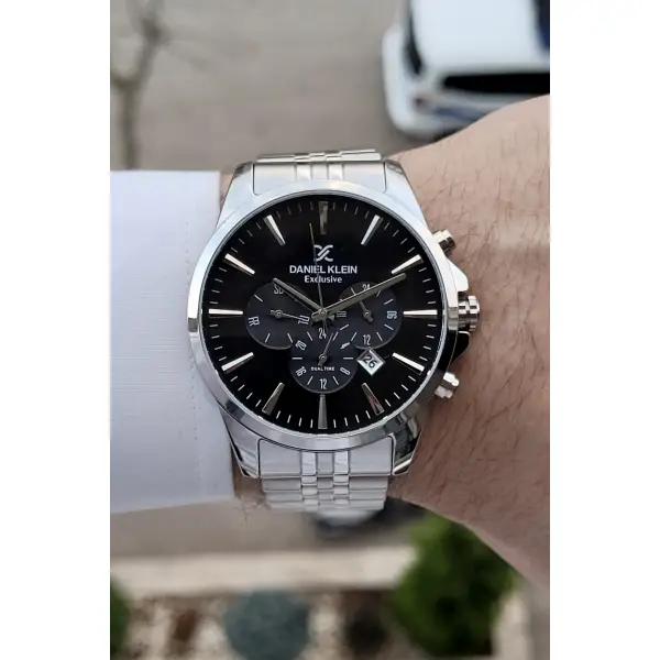 Daniel Klein DKISTE395 Fonksiyonları Aktif 2 Yıl Garantili Kadranı Siyah Kordonu Gümüş Renk Erkek Kol Saati