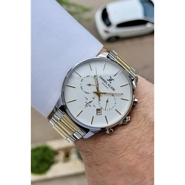 Daniel Klein DKISTE542 Gold Gümüş Göstergeleri Aktif Fonksiyonlu Erkek Kol Saati
