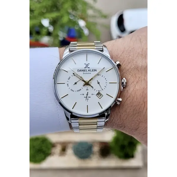 Daniel Klein DKISTE542 Gold Gümüş Göstergeleri Aktif Fonksiyonlu Erkek Kol Saati
