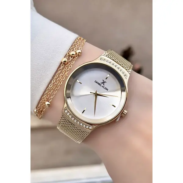 Daniel Klein DKISTE385 Gold Renk Kadın Kol Saati Ve Bileklik