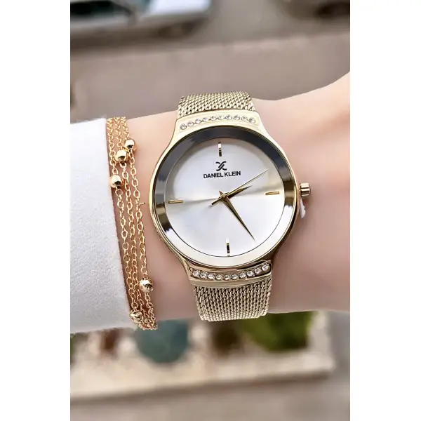 Daniel Klein DKISTE385 Gold Renk Kadın Kol Saati Ve Bileklik
